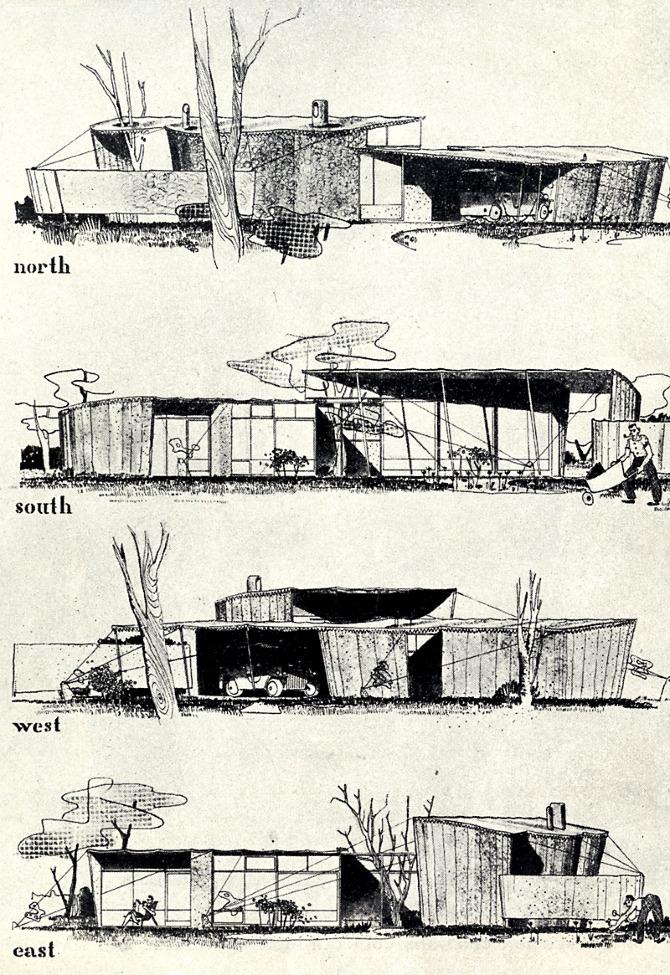 Ralph Rapson and David Runnels. Architectural Forum 79 September 1943, 93