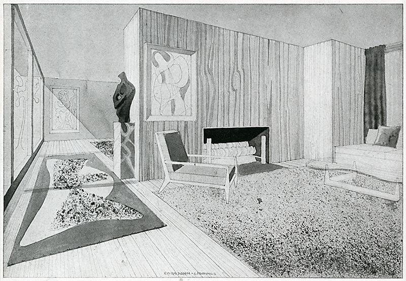 T. H. Robsjohn Gibbings. Interiors v.104 n.6 Jan 1945, 88