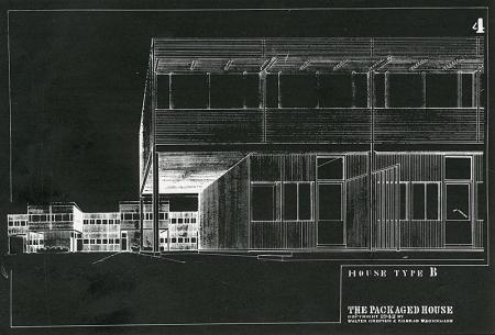 Walter Gropius and Konrad Wachsmann. Interiors v.103 n.5 Dec 1943, 38